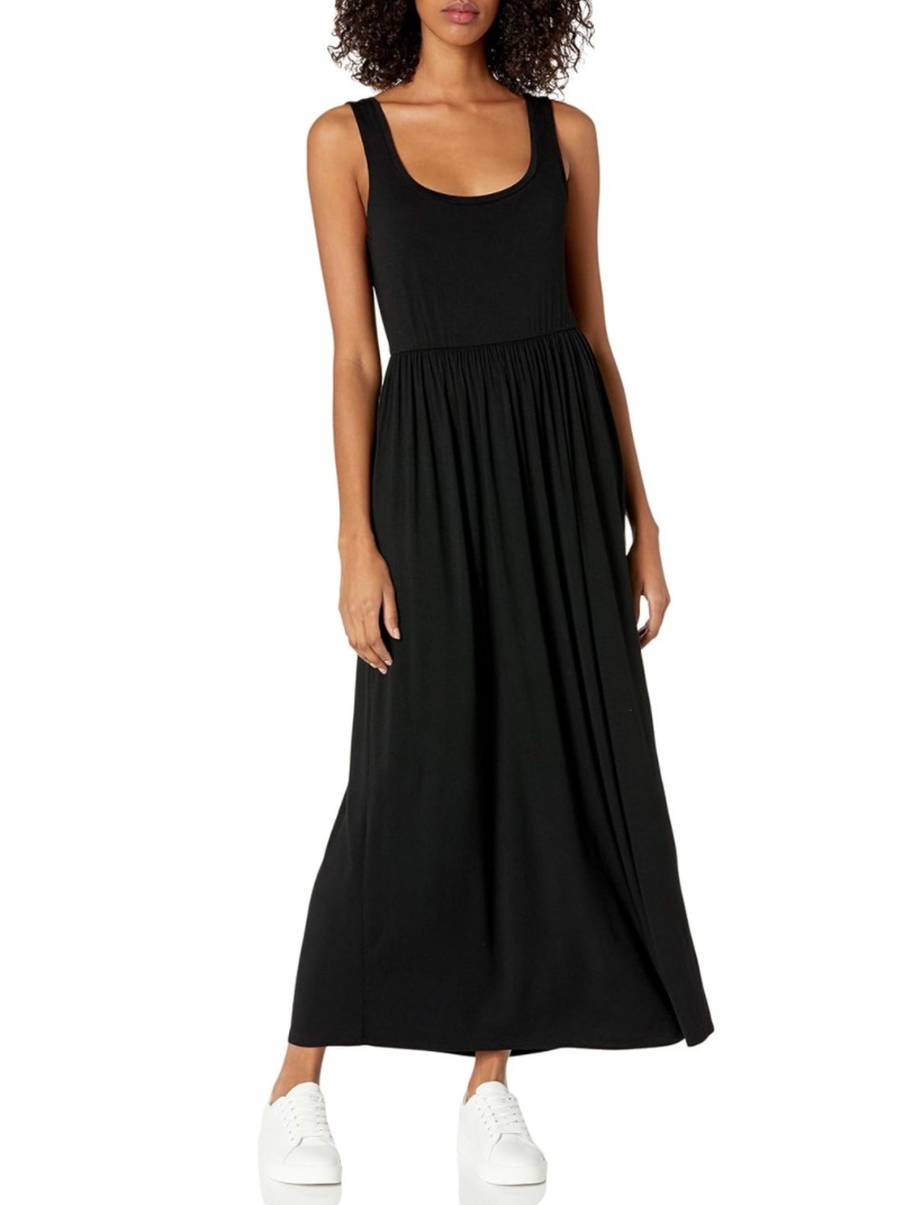Black Sleeveless Scoop-Neck Maxi Dress - Picture 2 of 6